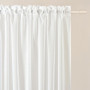 Rideau Voilage Transparent Novelia Blanc 140 x 250 cm avec Galon Fronceur