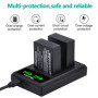 Chargeur Double USB-C Hisewen pour Batteries Fujifilm NP-W126 NP-W126S