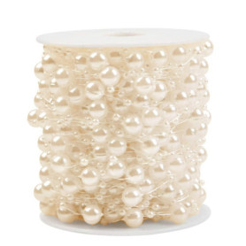 Guirlande de Perles Blanches 30M pour Décoration de Mariage et DIY