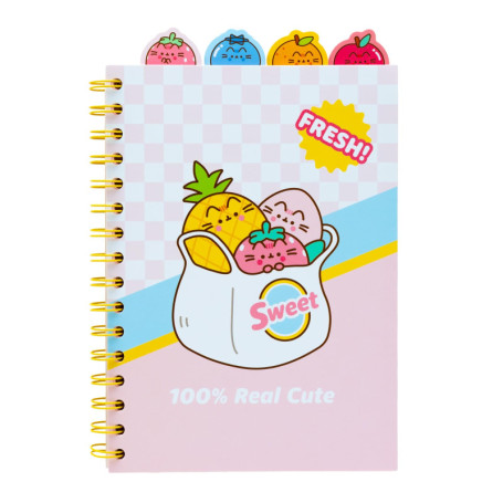 Carnet de Notes A5 Pusheen avec Intercalaires - 160 Pages Lignées