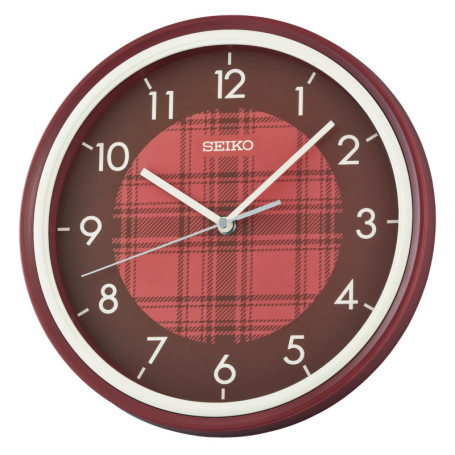 Horloge Murale Ronde Seiko QHA016R en Rouge