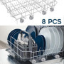 Kit de 8 Roues en Plastique pour Panier à Vaisselle GIANTO - Compatible Zanussi, Rex, Electrolux, AEG