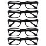 Pack de 5 Lunettes de Lecture Élégantes Noir - OPULIZE