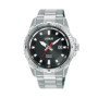 Montre Analogique Lorus avec Bracelet Argent et Cadran Noir
