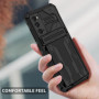 Coque Samsung S20 FE avec Porte-Cartes et Protection Écran Verre Trempé - Noir