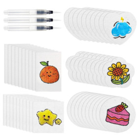 Lot de 50 Feuilles de Papier Mousse Gonflant pour Peinture 3D - Activités Créatives