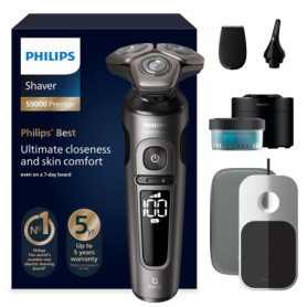 Rasoir Électrique Philips S9000 Prestige avec Technologie SkinIQ et Pochette Premium