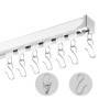 Ensemble de Rails de Rideaux de Plafond VEVOR - 5,4 m, Système Coulissant Blanc