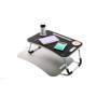 Table de Travail Pliable Muitomas avec Porte-Gobelets et Support de Tablette - Noir