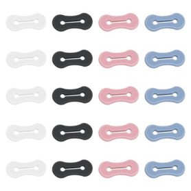 20 Adaptateurs de Boutons de Manchette en Silicone TRKETK - Supports Invisibles Élastiques