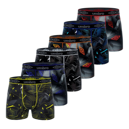 Lot de 6 Boxers Umbro pour Homme - Confort et Performance Noir XXL