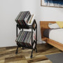 Support de Rangement Mobile pour Disques Vinyles avec Roulettes - VEDECASA