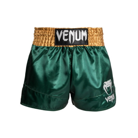Short de Muay Thai Venum Classic pour Homme - Vert/Or/Blanc