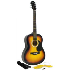 Kit de Guitare Acoustique Martin Smith 39" Sunburst avec Accessoires