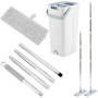 Ensemble Serpillère et Seau Essoreur QWORK - Nettoyage Multifonction avec 10 Tampons Microfibre