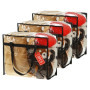 Lot de 3 sacs de rangement transparents QWORK 40 L avec poignées renforcées