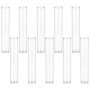 QWORK Set de 10 Tubes à Essai en Verre Borosilicaté - 11 cm avec Fond Plat
