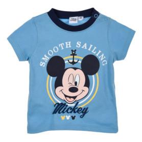 T-Shirt Bébé Mickey Mouse - Disney - 6 Mois - Bleu Ciel