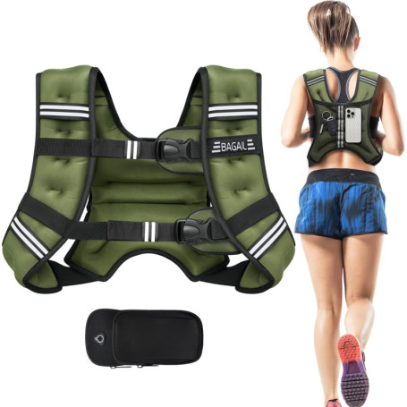 Gilet Lesté Ajustable BAGAIL pour Musculation et Yoga