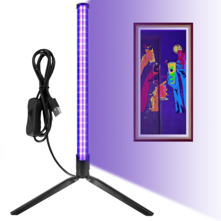 Lampe de Table UV Noir 10W avec Interrupteur - Behogan