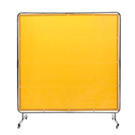 Rideau de Soudage Mobile VEVOR avec Cadre - Écran de Protection Jaune 1,8x1,8 m