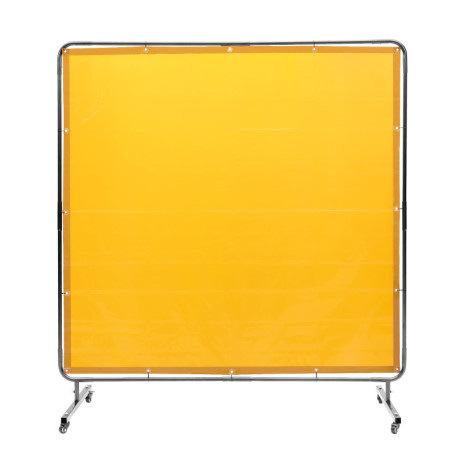 Rideau de Soudage Mobile VEVOR avec Cadre - Écran de Protection Jaune 1,8x1,8 m