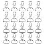 Lot de 20 Mousquetons Pivotants en Alliage de Zinc pour Bijoux et Artisanat