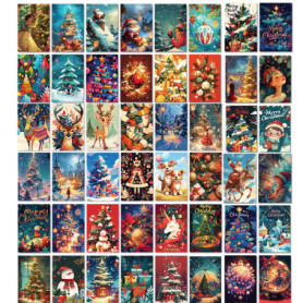 Lot de 50 Cartes de Noël Joyeuses - HenfuME