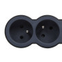 Rallonge Multiprise Extra-Plate Legrand 5 Prises 3m Noir et Gris