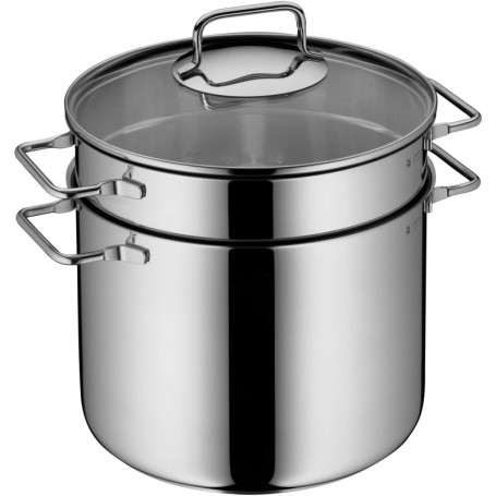 WMF Faitout à Pâtes Red Edition 24 cm avec Couvercle en Verre