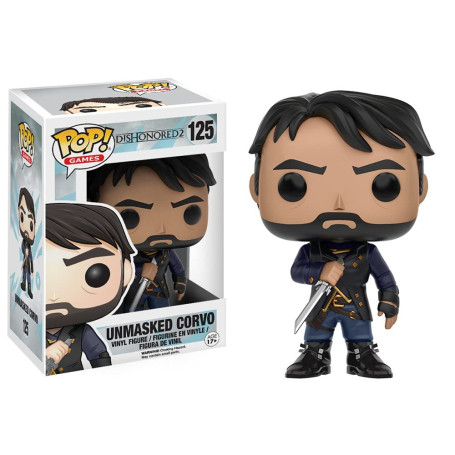 Figurine Funko Pop Corvo Unmasked de Dishonored - 9 cm