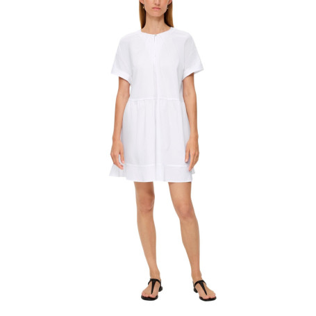 Robe Courte à Volants s.Oliver BLACK LABEL - Blanc - Taille 44 Femme