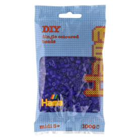 Sachet de Perles à Repasser Hama - 1000 Perles Midi Violet Translucide pour Loisirs Créatifs
