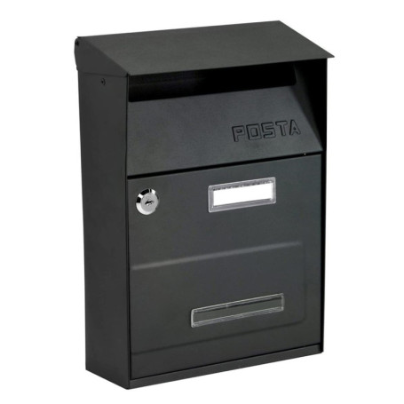 Boîte aux Lettres Kippen Next - Noire, Ouverture Frontale et Supérieure