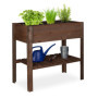 Carré Potager en Bois Relaxdays pour Balcon et Terrasse - Jardinière Sur Pied