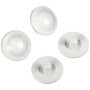 Lot de 4 Pare-chocs Blancs pour Sièges de Toilette Acquastilla