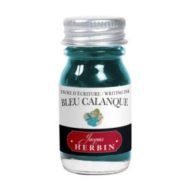 Encre Bleu Calanque Jacques Herbin - Recharge 10 ml pour Stylo Plume