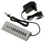 Hub USB 3.0 Aluminium 10 Ports avec Alimentation 12V - KALEA-INFORMATIQUE