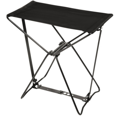 Tabouret Portable Compact en Acier Noir - Bo-Camp