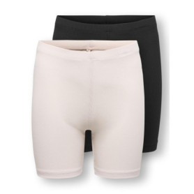 Pack de 2 Shorts de Cyclisme ONLY Kogclare pour Filles - Craie Mauve
