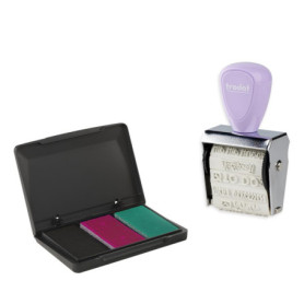 Lot de Mini Tampons Créatifs Trodat pour Bullet Journal - 12 Motifs Colorés