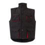 Gilet Matelassé Bicolore Velilla Noir et Rouge - Taille L