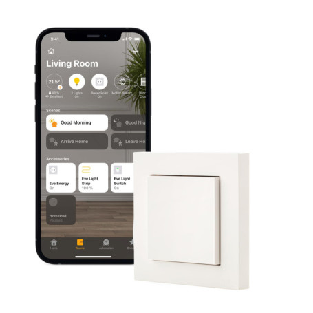 Interrupteur Mural Connecté Eve Light Switch - Compatible Apple Home