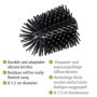 Brosse de Rechange en Silicone WENKO pour WC - Noir, Ø 7,5 cm