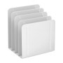 Trieur Vertical Métallique Acrimet à 4 Sections - Organisateur de Bureau Blanc