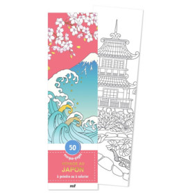 Marque-pages Voyage au Japon : 50 Illustrations à Colorier