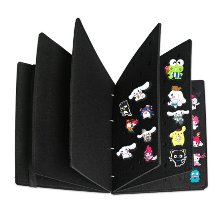 Organisateur de Bijoux en Feutre Noir - Livre de Collection pour Boucles de Chaussures