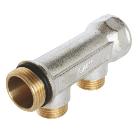 Collecteur Sanitaire en Laiton Nickelé avec Dérivations Plates - AYOR