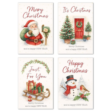 Lot de 8 cartes de Noël avec enveloppes - Edition Seidel