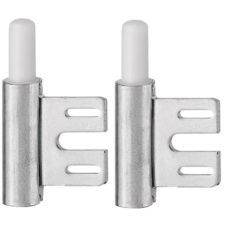 Charnières en Acier Nickelé pour Meubles - 2x Fiches à Visser